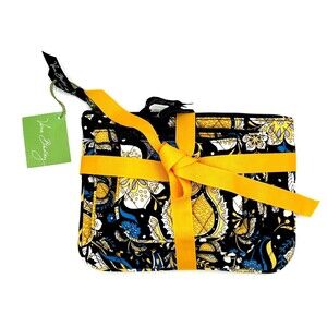 Vera Bradley Ellie Blue Floral Cosmetic Bag Trio Three Piece Set--New With Tags